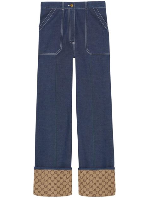 jeans gucci donna con ricamo|gucci jeans net a porter.